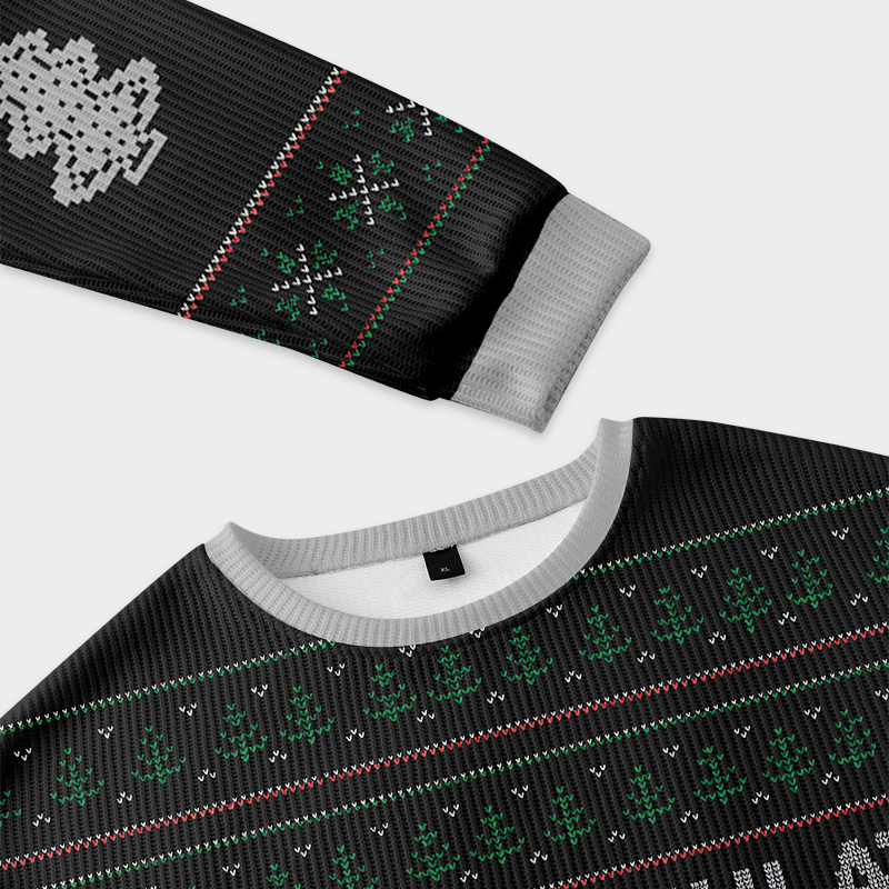 Tokyo-Tiger Overstimulated but Festive Christmas Ugly Sweatshirt