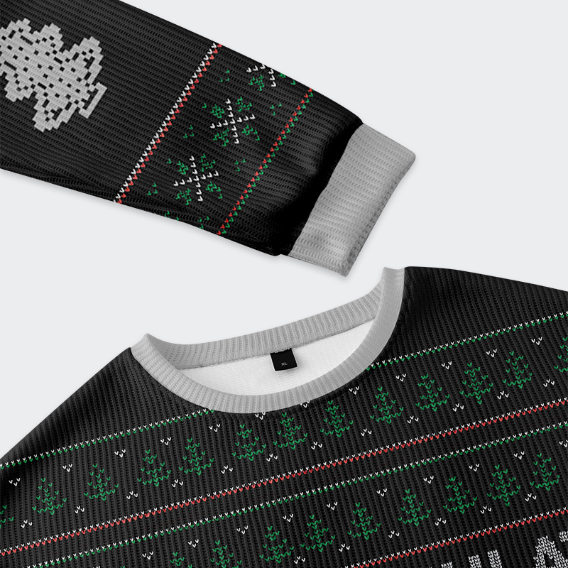 Tokyo-Tiger Overstimulated but Festive Christmas Ugly Sweatshirt