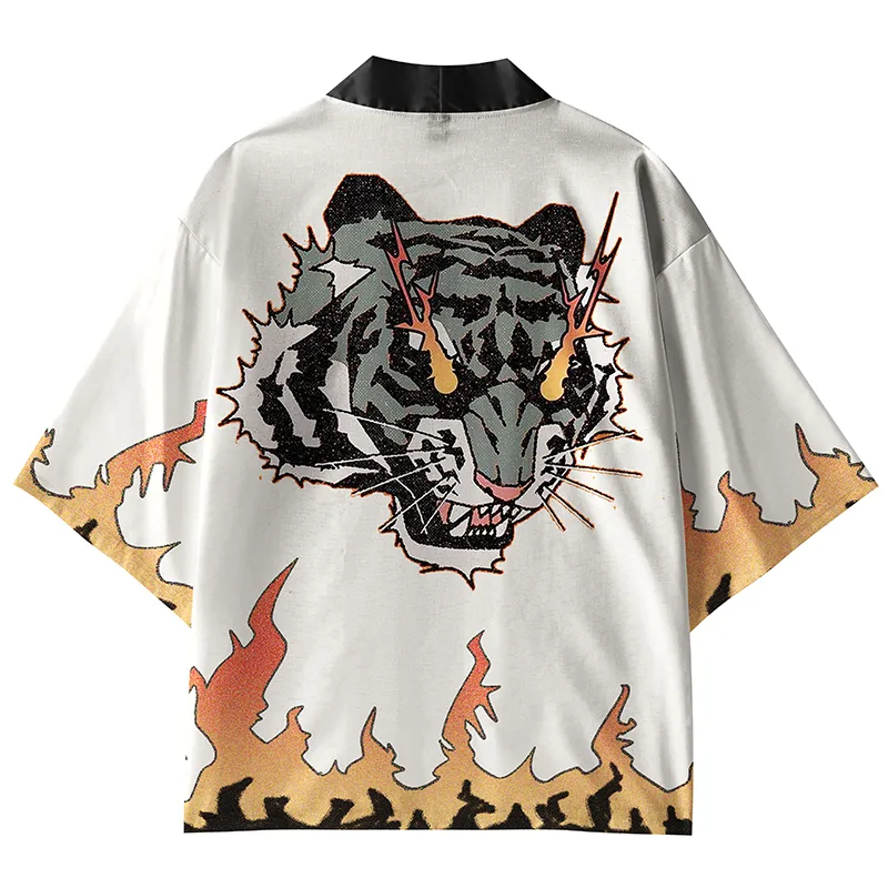 Tokyo-Tiger Flame Tiger Kimono Cardigan
