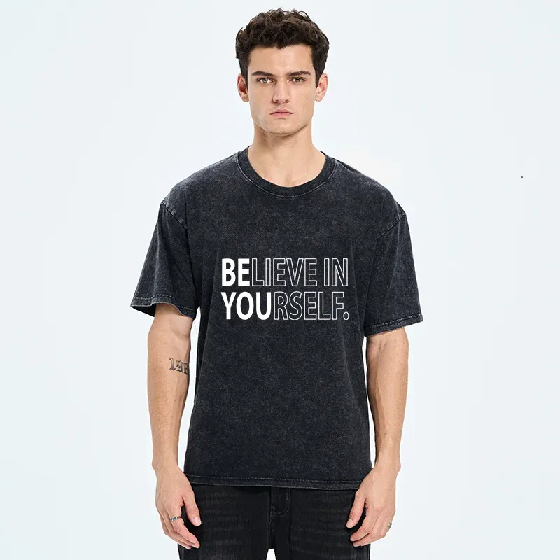 Tokyo-Tiger Motivational Quotes Washed T-Shirt