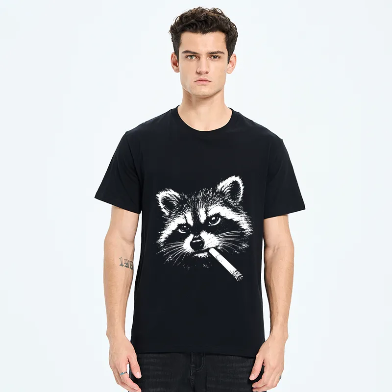 Tokyo-Tiger Vintage Smoking Raccoon Classic T-Shirt