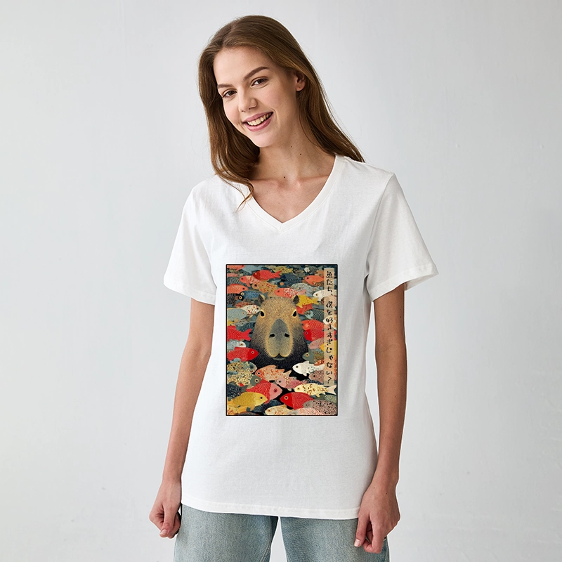 Tokyo-Tiger Am I Too Lovable? V-Neck Classic T-Shirt
