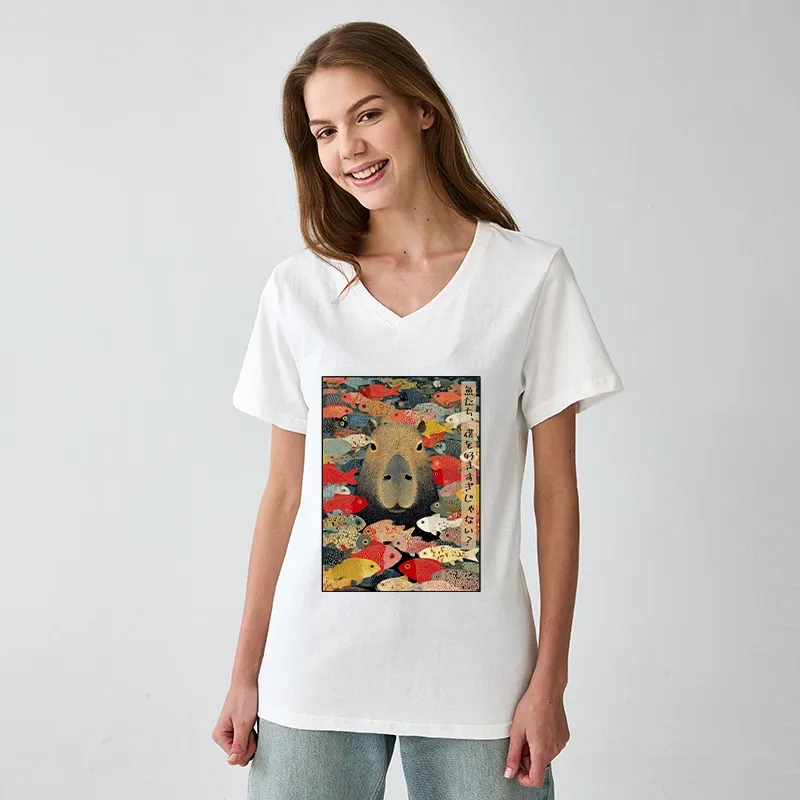 Tokyo-Tiger Am I Too Lovable? V-Neck Classic T-Shirt