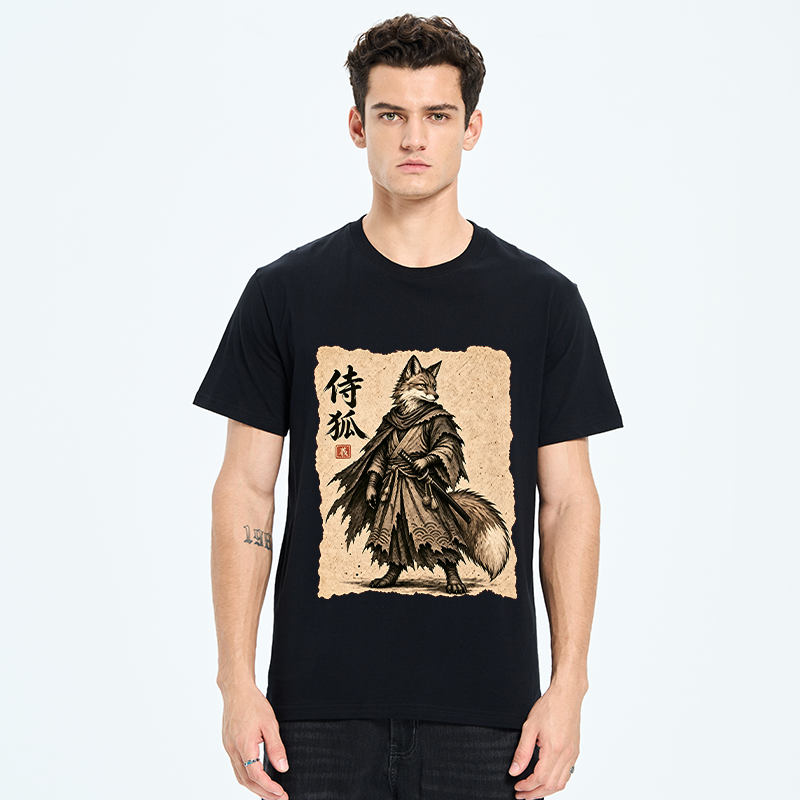 Tokyo-Tiger Vintage Samurai Fox Art Classic T-Shirt