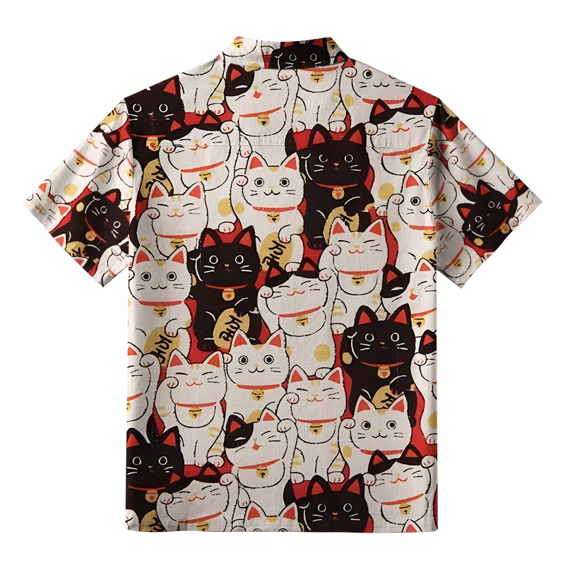 Tokyo-Tiger Lucky Cat Button-up Shirt