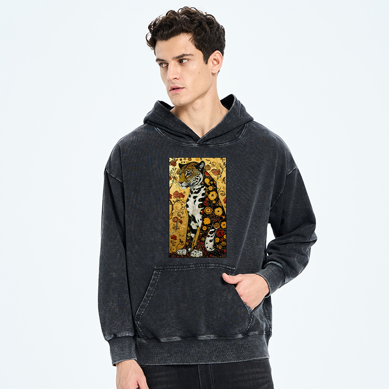 Tokyo-Tiger Magnificent Leopard Washed Hoodie