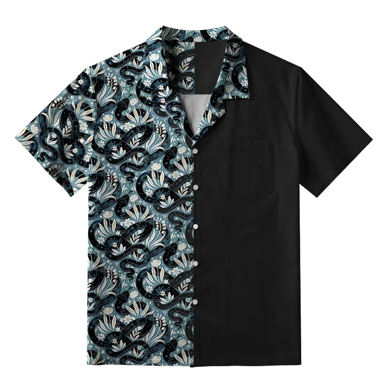 Tokyo-Tiger Floral Serpent Aloha Hawaiian Shirt Sale