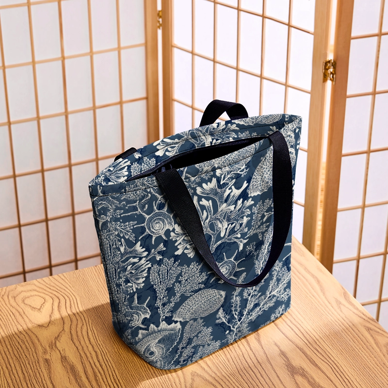 Tokyo-Tiger Marine Mystery Zipper Tote Bag