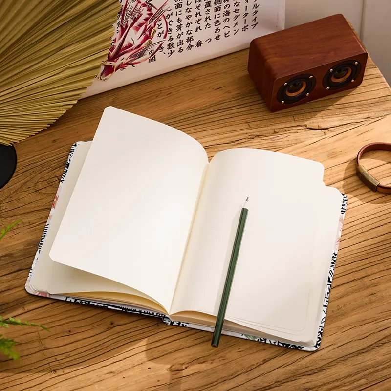 Tokyo-Tiger Flowers In Line Art Notebook