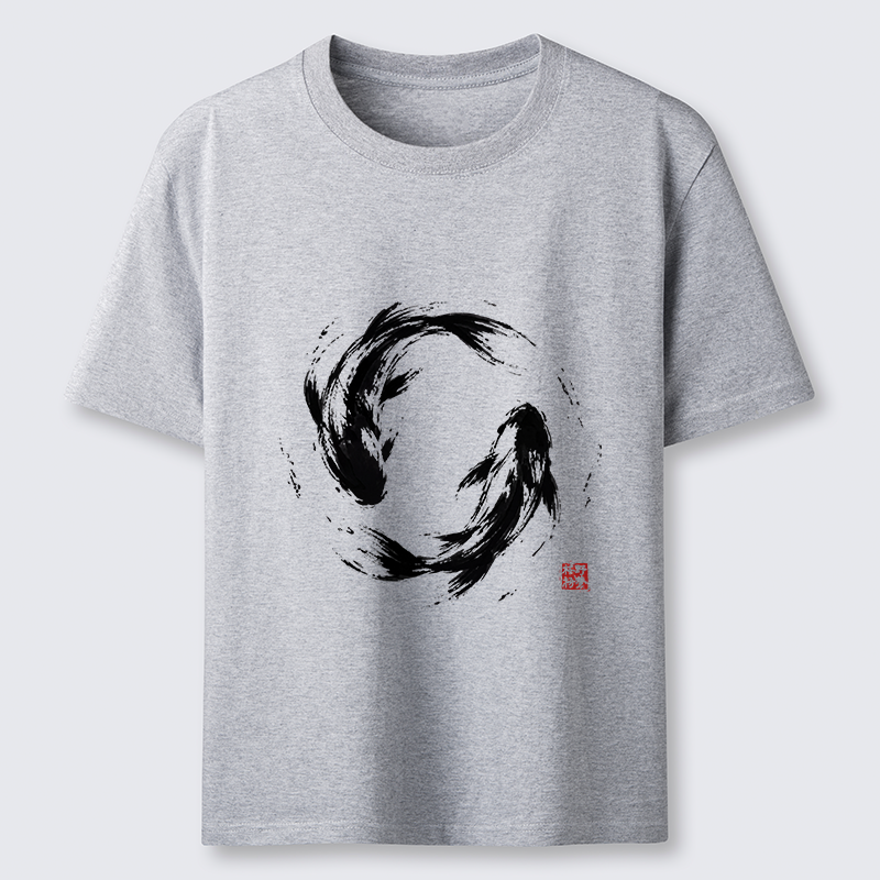 Tokyo-Tiger Ink Koi Fish Circle Classic T-Shirt
