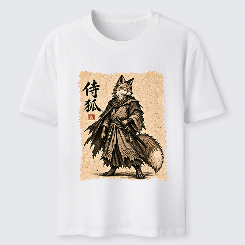 Tokyo-Tiger Vintage Samurai Fox Art Classic T-Shirt Sale