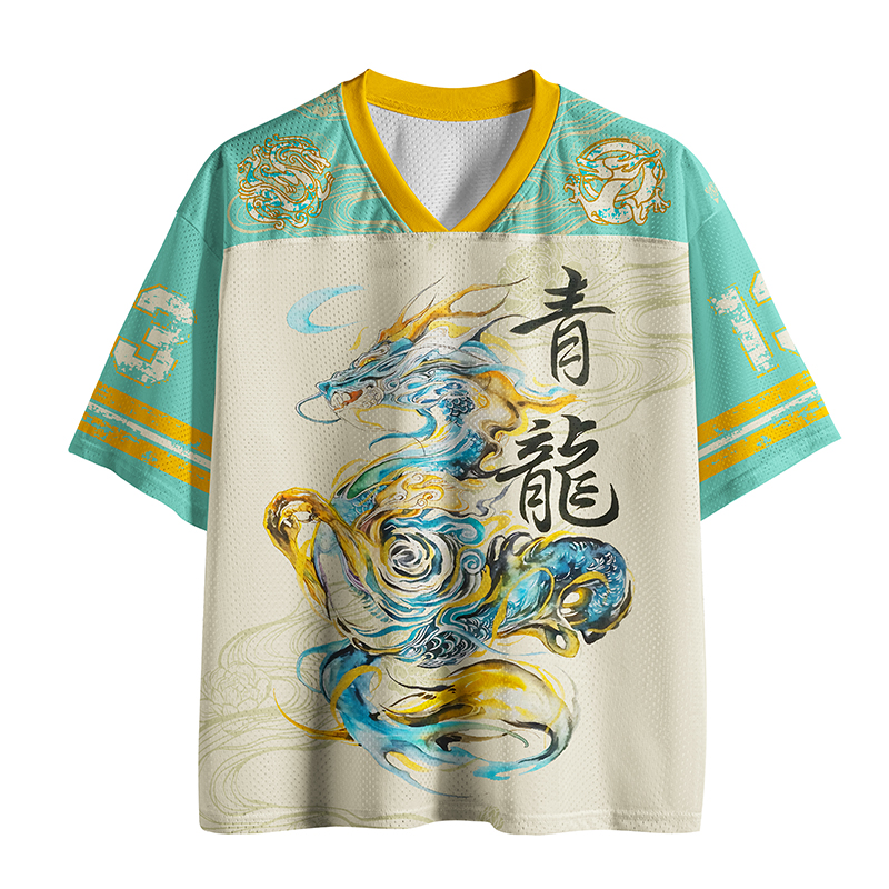 Tokyo-Tiger Azure Dragon Soaring Mesh Jersey
