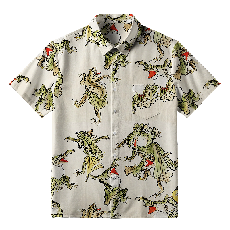 Tokyo-Tiger Frog Dance Button-up Shirt
