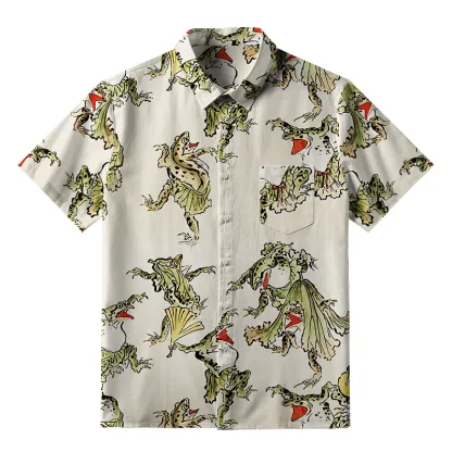 Tokyo-Tiger Frog Dance Button-up Shirt
