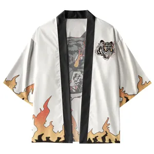 Image of Tokyo-Tiger Flame Tiger Kimono Cardigan