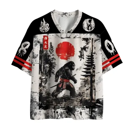 Tokyo-Tiger Japanese Samurai Bigfoot Mesh Jersey