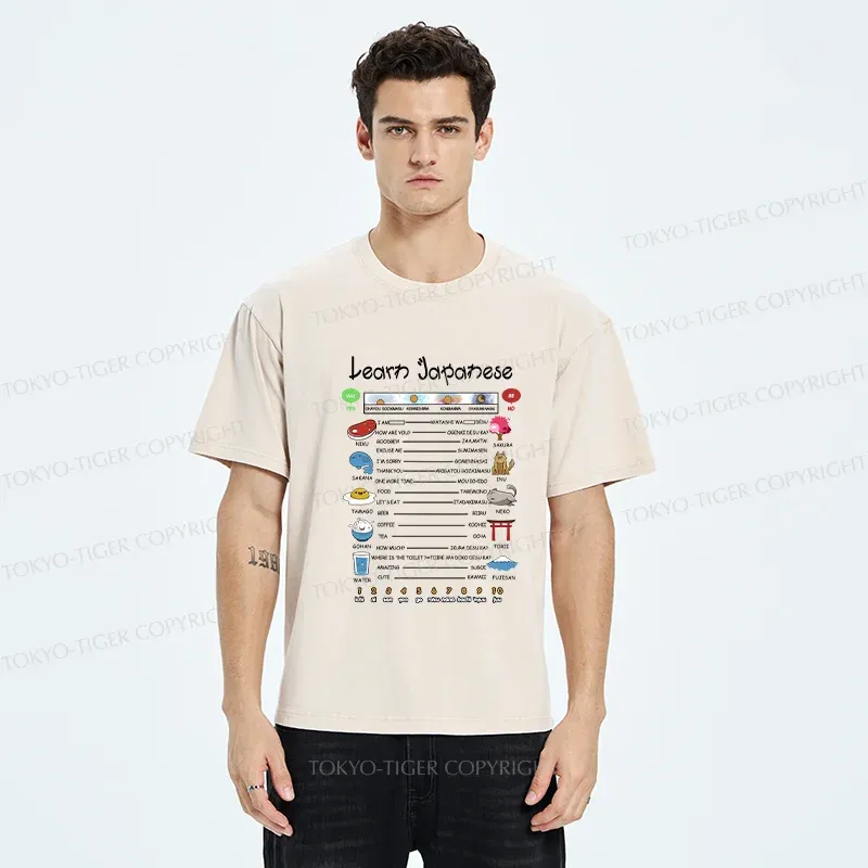 Tokyo-Tiger Japanese Culture Catalog Washed T-Shirt