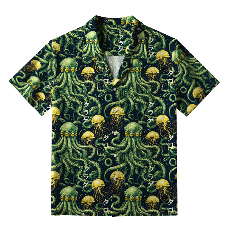 Tokyo-Tiger Mystical Octopus Aloha Hawaiian Shirt