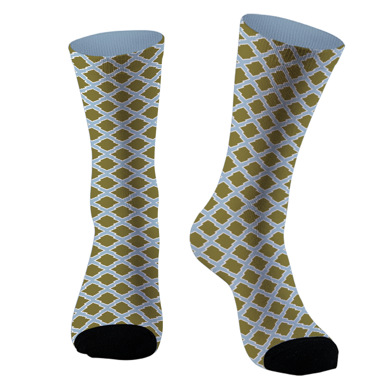 Tokyo-Tiger Rhombus Staggered Pattern Socks