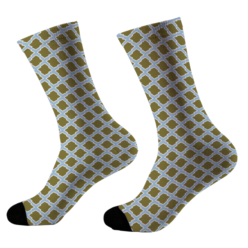 Tokyo-Tiger Rhombus Staggered Pattern Socks