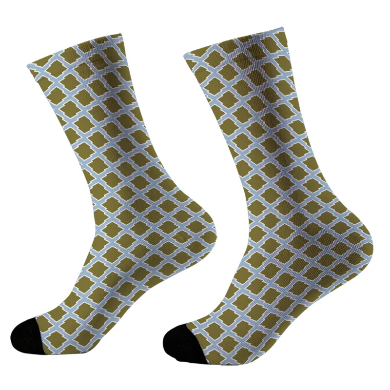 Tokyo-Tiger Rhombus Staggered Pattern Socks Sale
