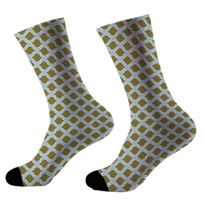 Tokyo-Tiger Rhombus Staggered Pattern Socks