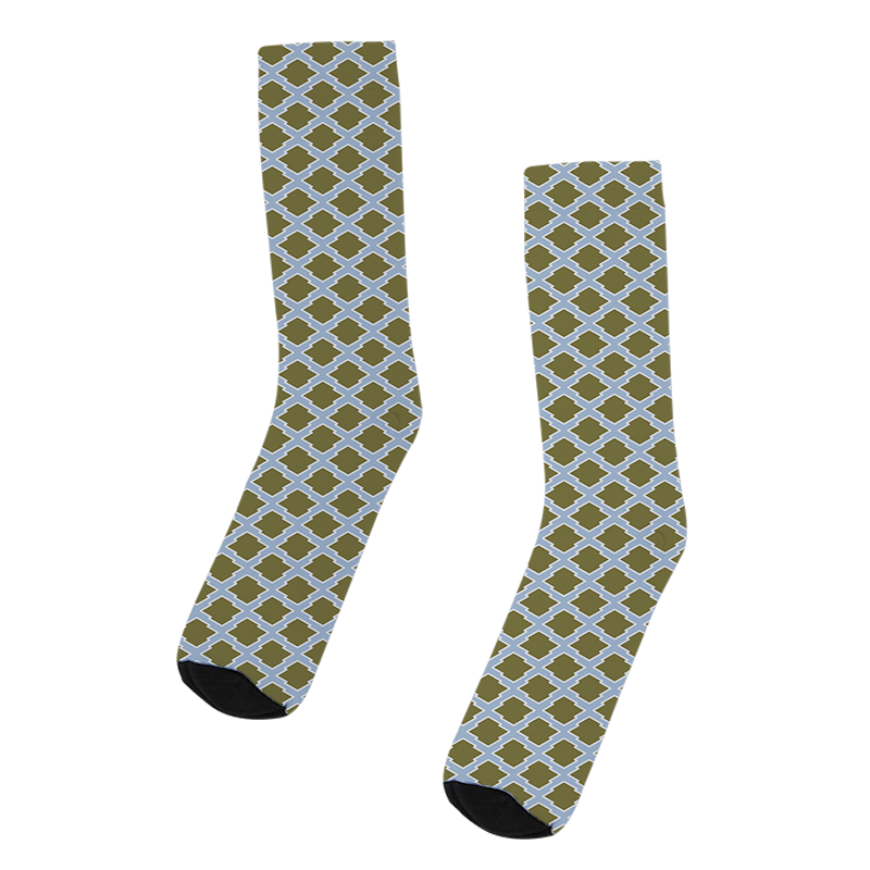 Tokyo-Tiger Rhombus Staggered Pattern Socks