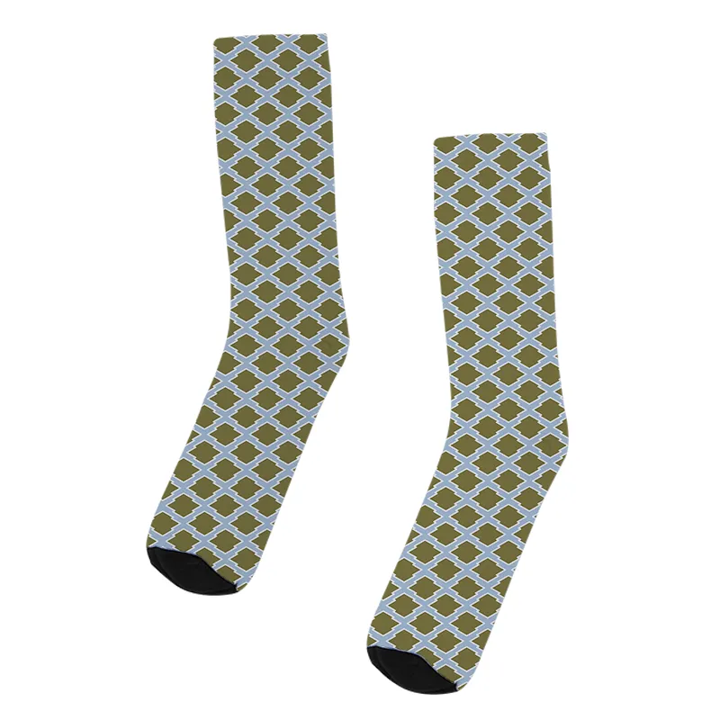 Tokyo-Tiger Rhombus Staggered Pattern Socks