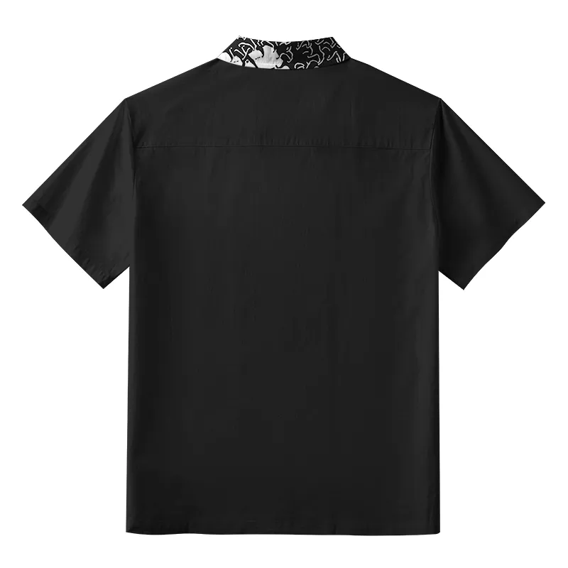 Tokyo-Tiger Monochrome Wave Aloha Hawaiian Shirt