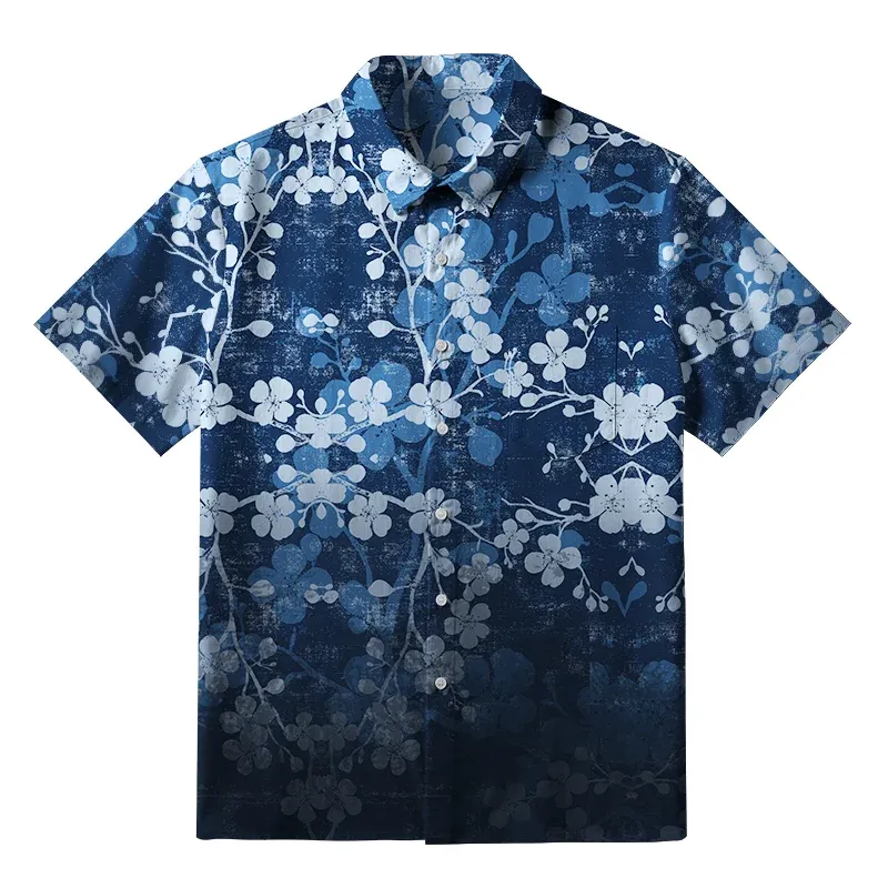 Tokyo-Tiger Midnight Blossoms Button-up Shirt Sale