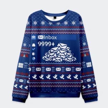 Tokyo-Tiger Work Emails During Holiday Christmas Ugly Sweatshirt