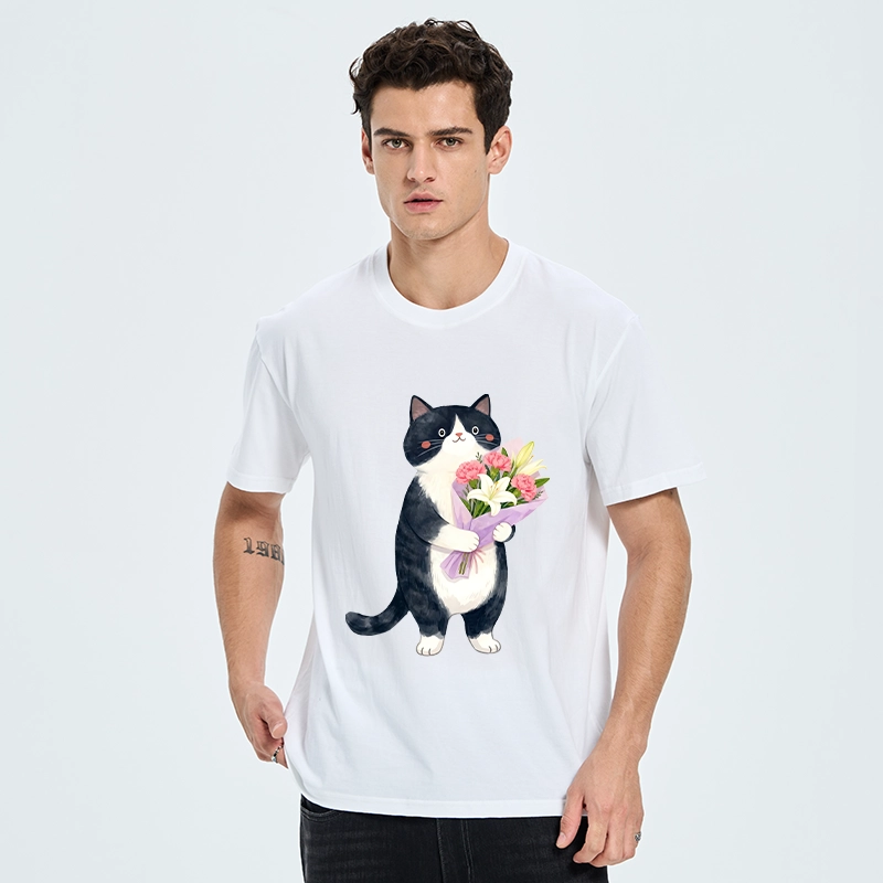 Tokyo-Tiger Sweet Cat Delivers Flowers Classic T-Shirt