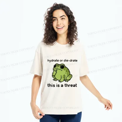 Tokyo-Tiger Thinking Frog Meme Washed T-Shirt