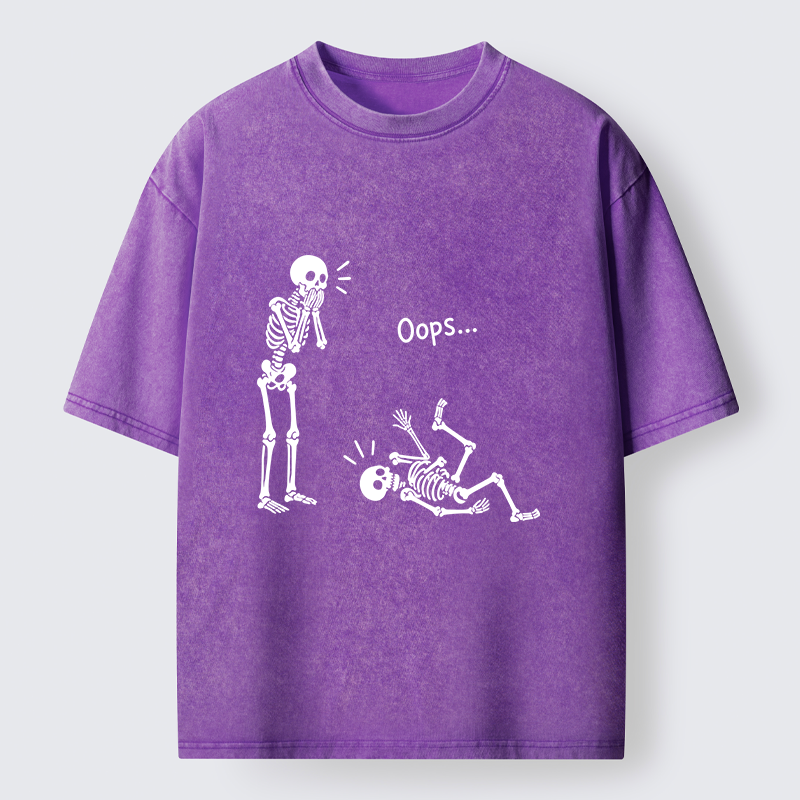Tokyo‑Tiger Silly Skeleton Vibe Washed T‑Shirt