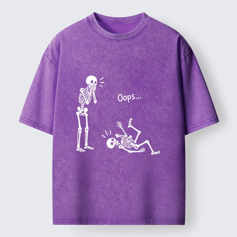 Tokyo‑Tiger Silly Skeleton Vibe Washed T‑Shirt