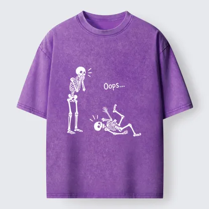 Tokyo‑Tiger Silly Skeleton Vibe Washed T‑Shirt