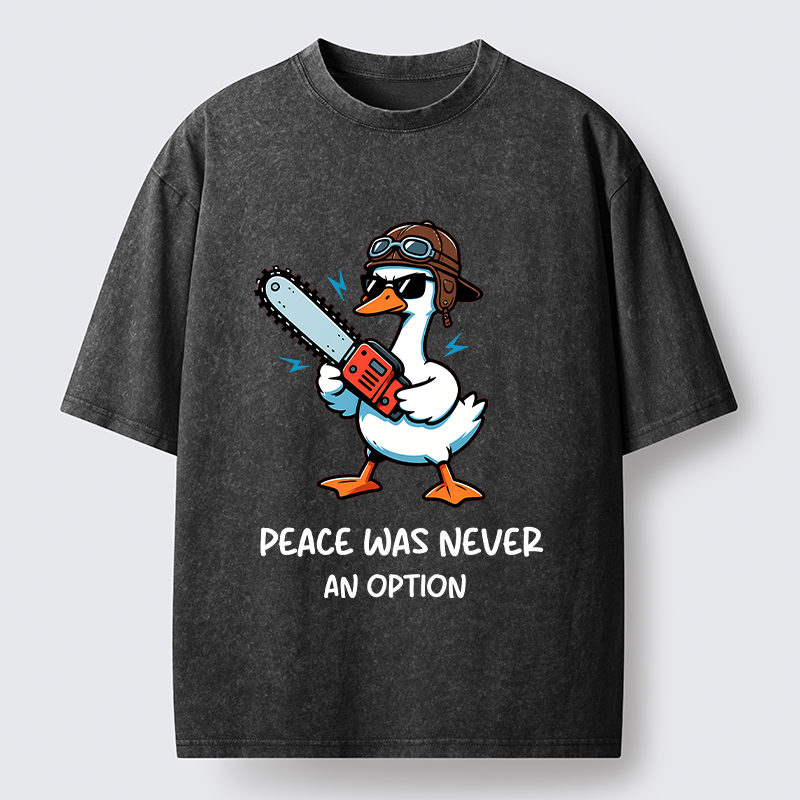 Tokyo-Tiger Funny Chainsaw Goose Meme Washed T-Shirt