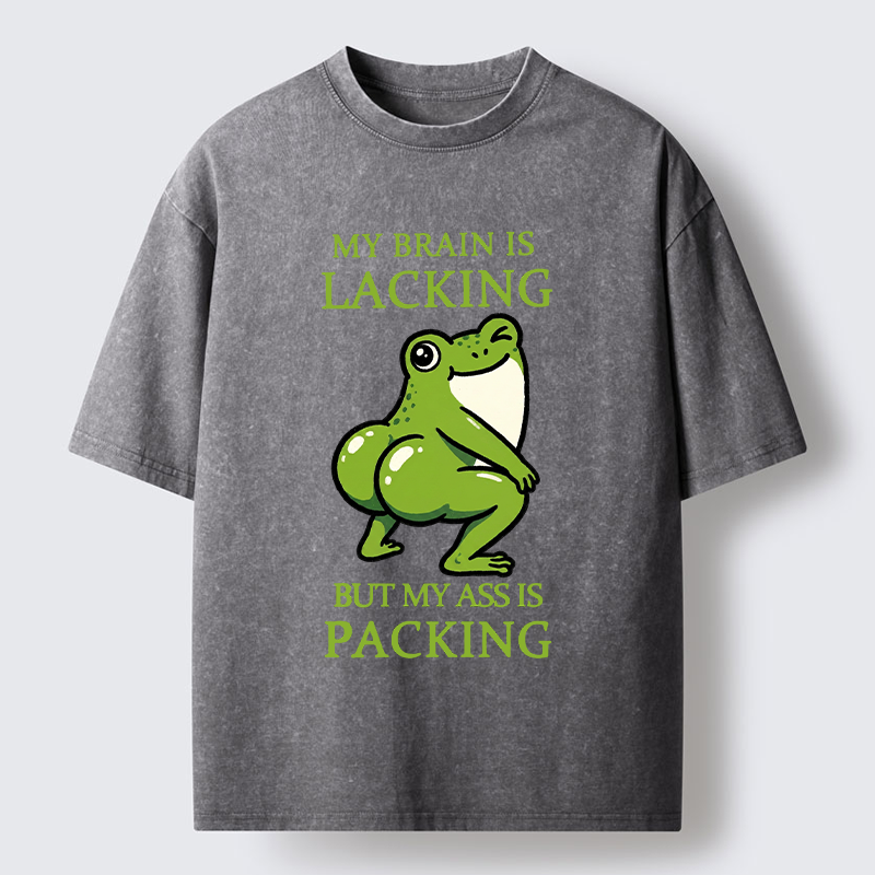 Tokyo-Tiger Funny Booty Frog Meme Washed T-Shirt