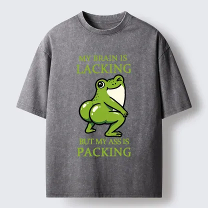 Tokyo-Tiger Funny Booty Frog Meme Washed T-Shirt