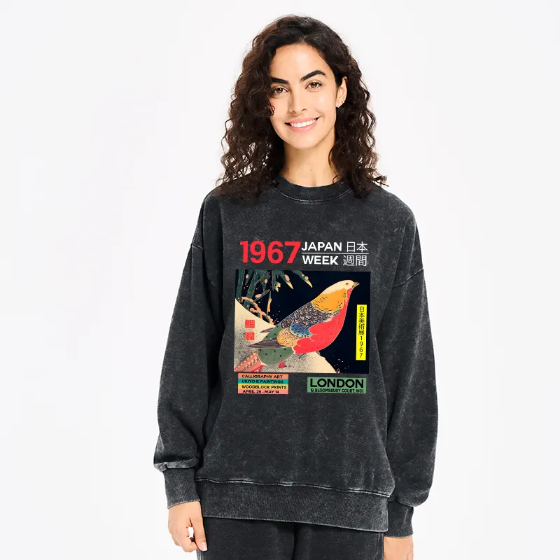 Tokyo-Tiger Art Studio Exhibition Japanese Washed Sweatshirt