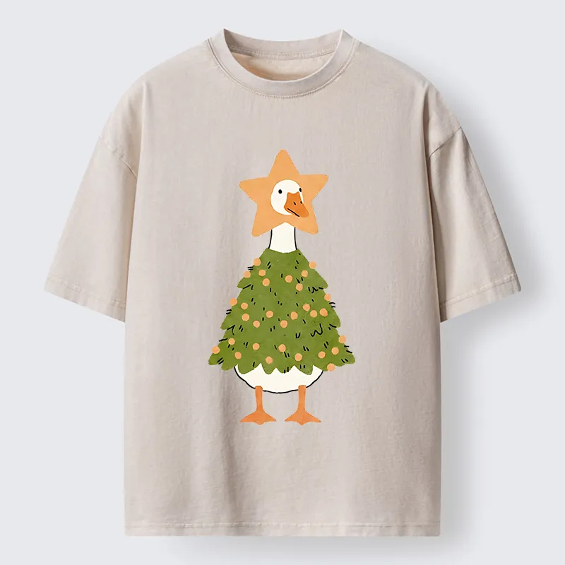 Tokyo‑Tiger Christmas Duck Vibe Washed T-Shirt