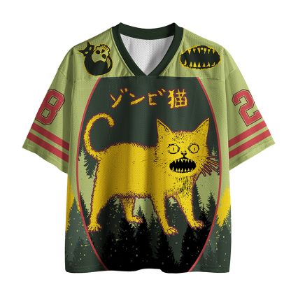 Tokyo-Tiger Horrible Japanese Yellow Cat Mesh Jersey
