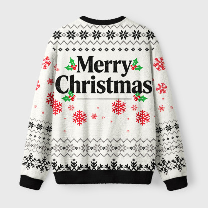 Tokyo-Tiger Christmas Mantra Fuzzy Christmas Ugly Sweatshirt