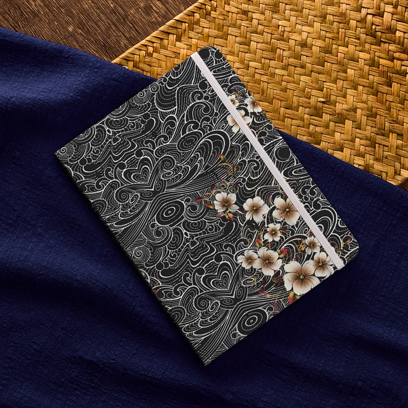 Tokyo-Tiger Floral Whirl Notebook