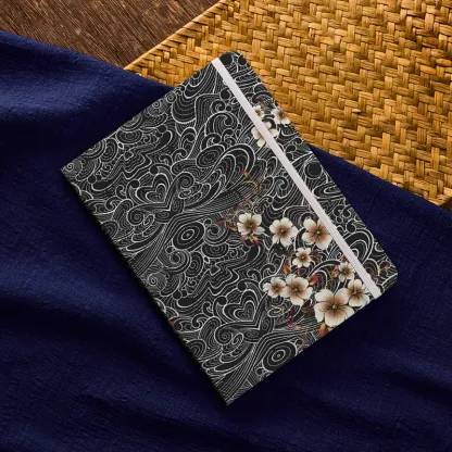 Tokyo-Tiger Floral Whirl Notebook