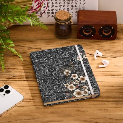 Tokyo-Tiger Floral Whirl Notebook