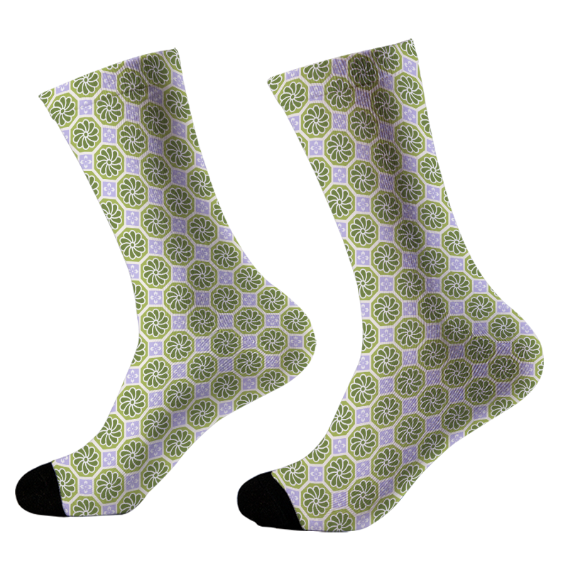 Tokyo-Tiger Floral And Geometric Pattern Socks