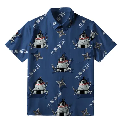 Tokyo-Tiger Ninja Onigiri Button-up Shirt