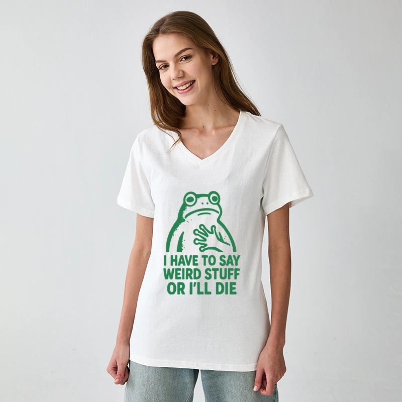Tokyo-Tiger Weird Frog Funny Meme V-Neck Classic T-Shirt