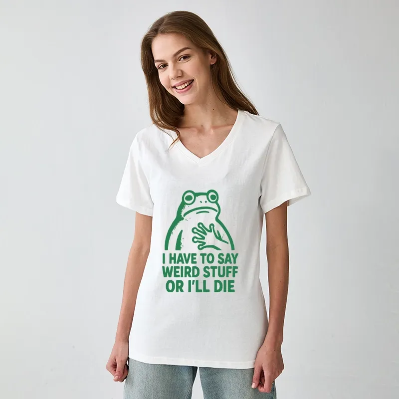 Tokyo-Tiger Weird Frog Funny Meme V-Neck Classic T-Shirt